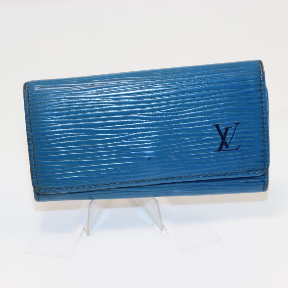 Louis Vuitton Blue Epi Leather 4 Key‎ Holder Made in Spain